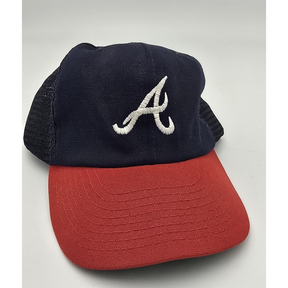 Atlanta Braves MLB SnapBack Hat Cap 'A' Logo Twins Enterprise Vintage Blue Red
